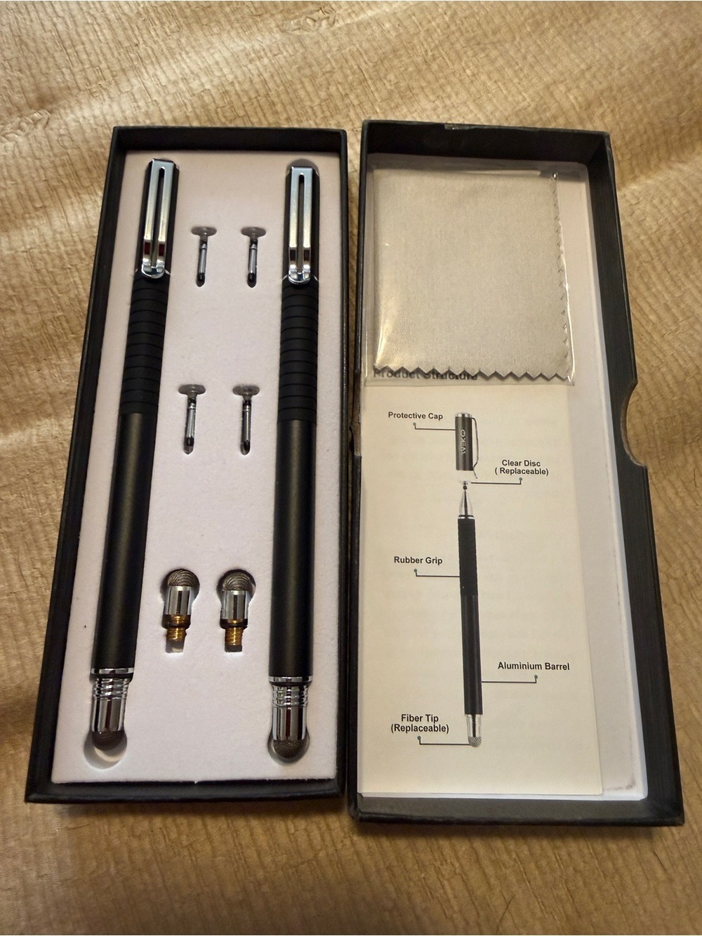 Meko - Black Aluminum Stylus & Pen Set